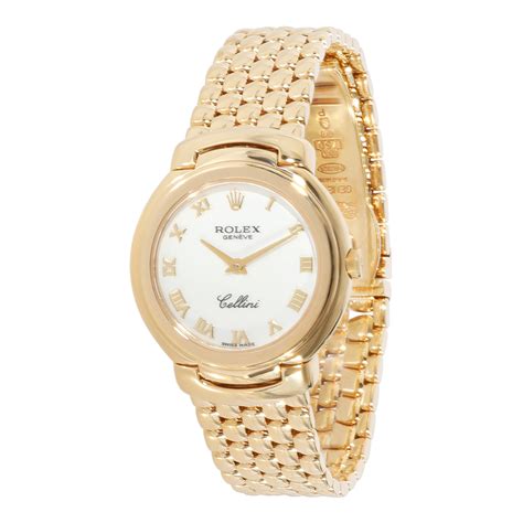 rolex cellini gold ladies|pre owned rolex cellini.